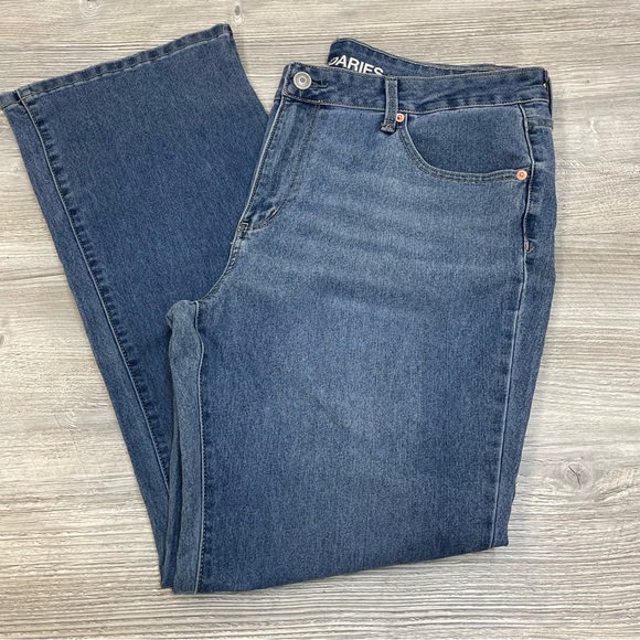 No Boundaries Denim - No Boundaries Dark Blue Straight Leg Jeans Plus Size 20 Women’s Basic Minimal